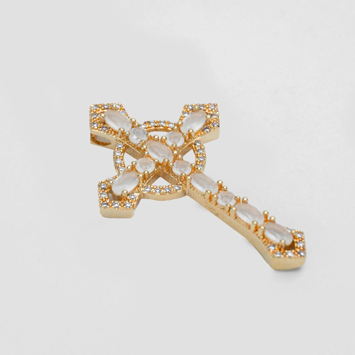 DIJE CRUZ CIRCONIAS 4.3CM MATE