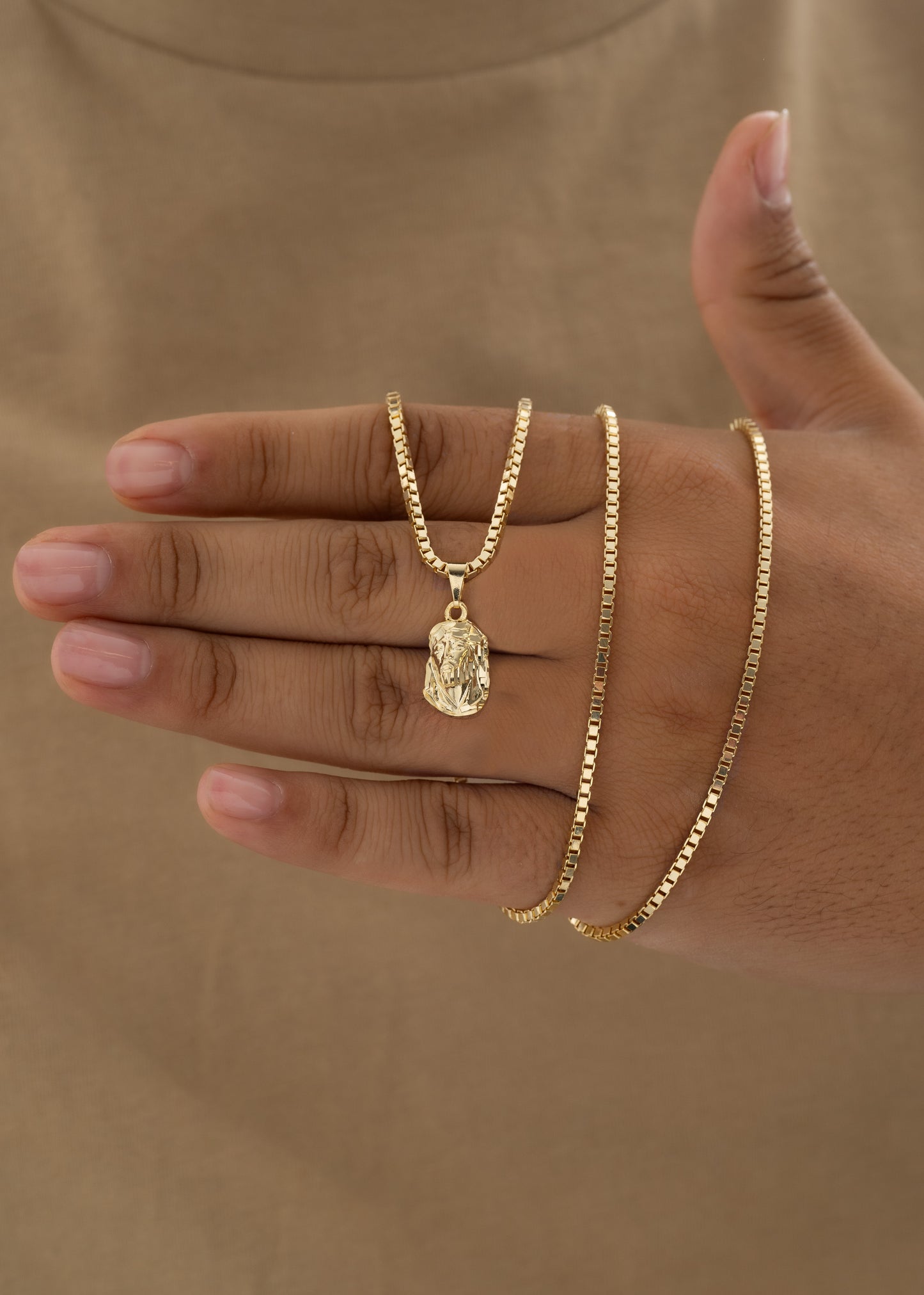 COMBO PREMIUM CADENA 65CM + DIJE ROSTRO