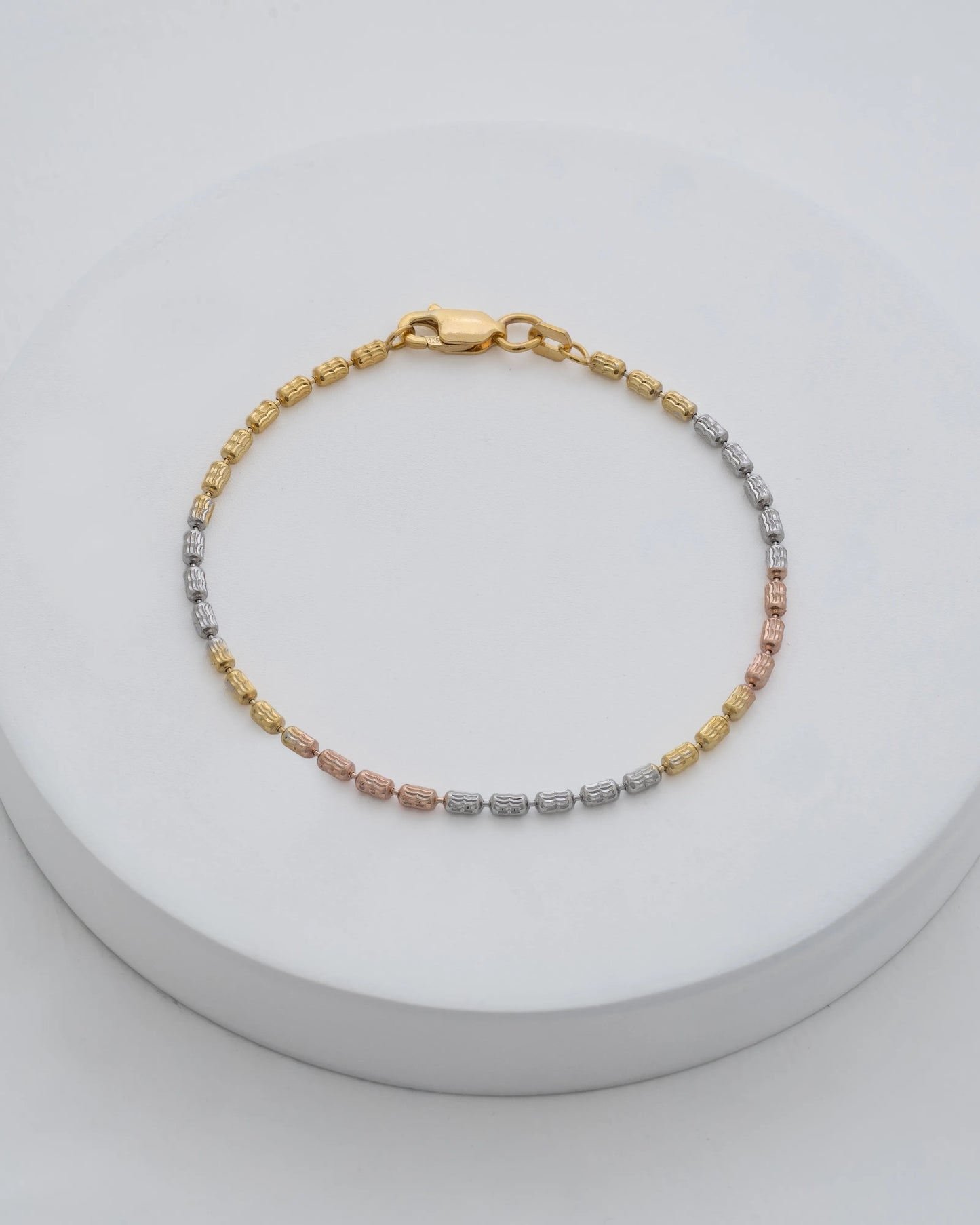 Pulsera Nova 3 oros italiana 16 Cms