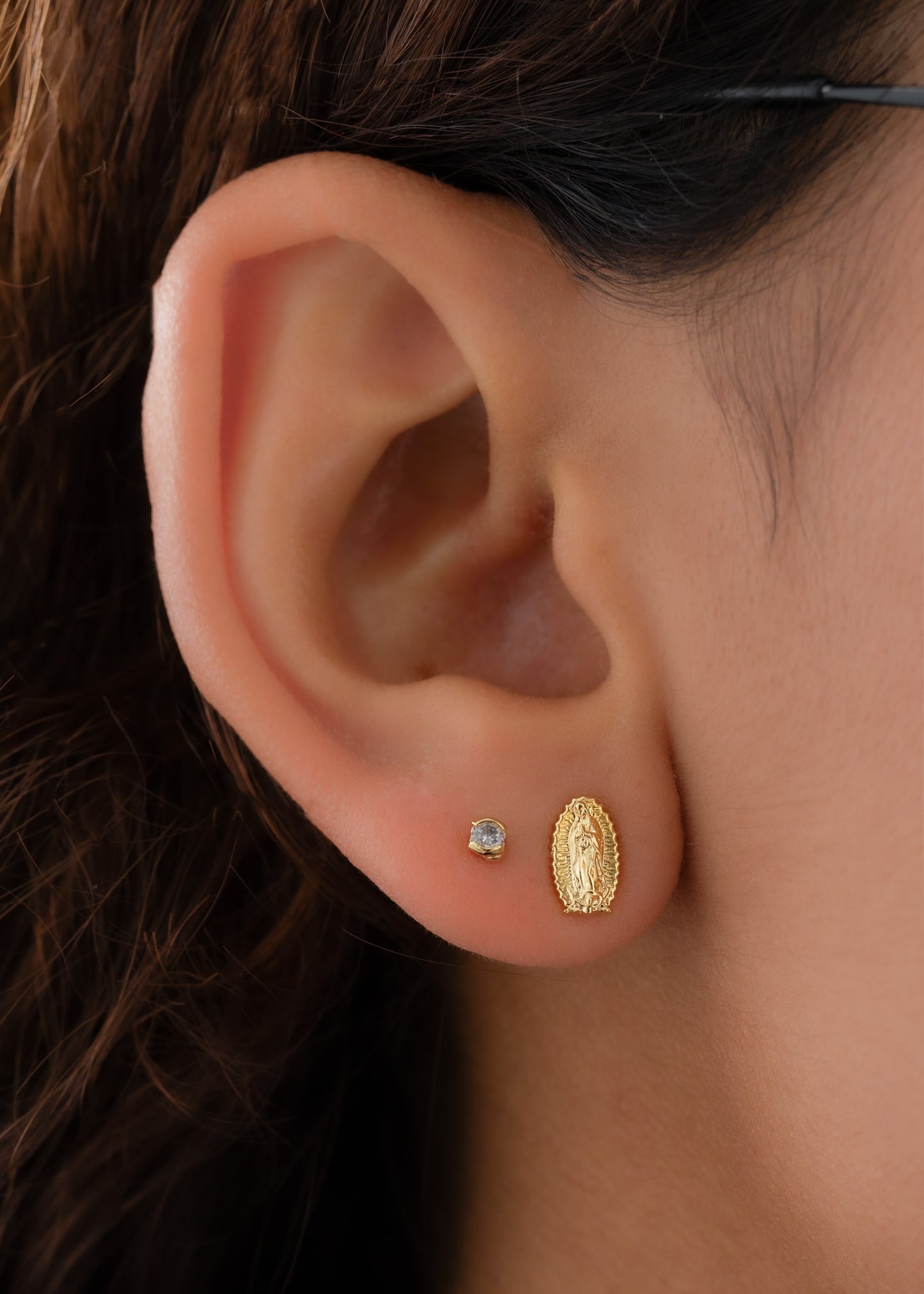 Arete Virgen Guadalupe tallada