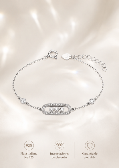 Pulsera MSK Plata ley 925 17CM + Extensor