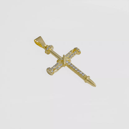 DIJE CRUZ CLAVOS CIRCONIAS
