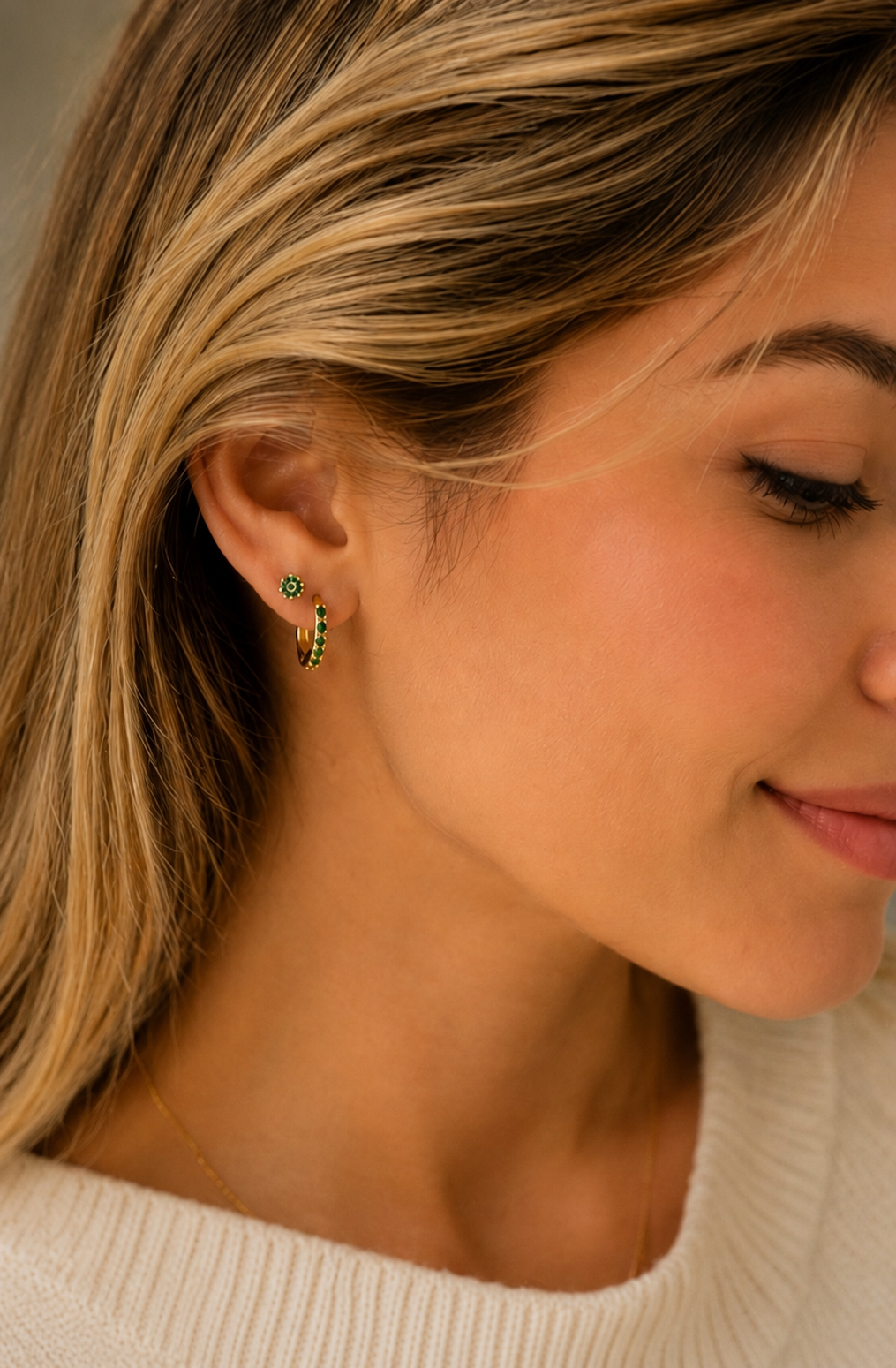 Combo candongas + Aretes flor