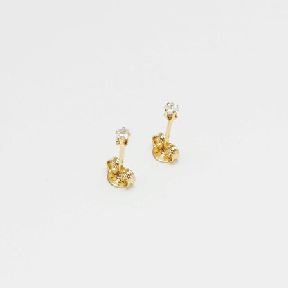 Arete Mini Circón Cristal