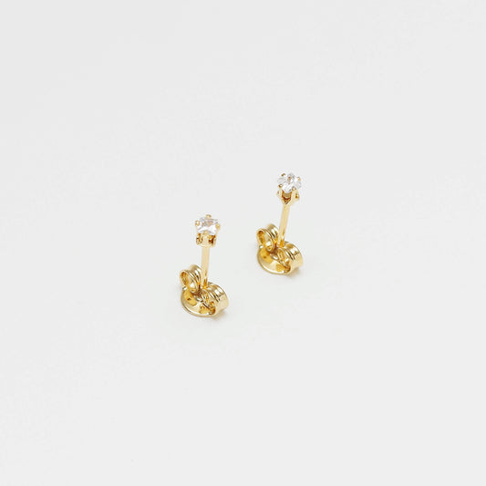 Arete Mini Circón Cristal