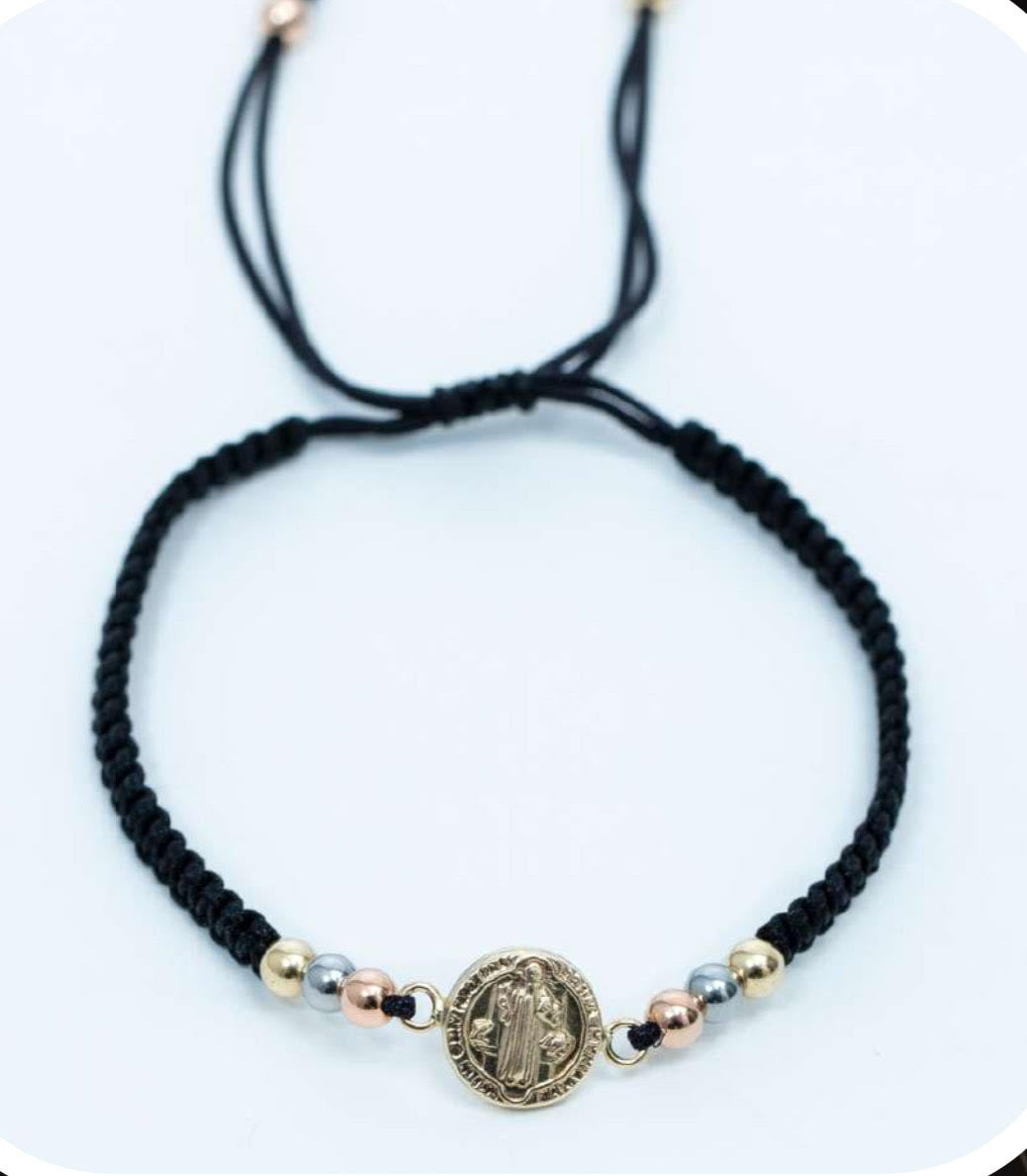 PULSERA EXCLUSIVA 3 OROS SAN BENITO PROTECTOR.