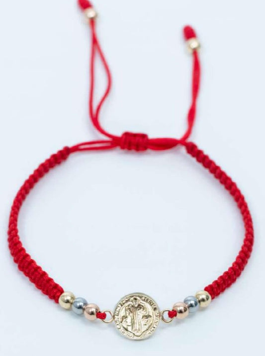 PULSERA EXCLUSIVA 3 OROS SAN BENITO PROTECTOR.