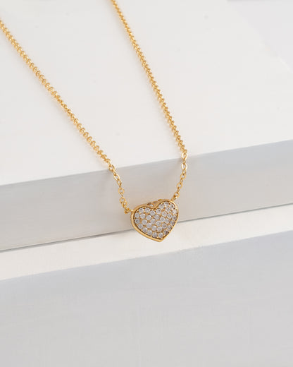 Gargantilla Ajustable Corazon Diamantado 12 mm 45 Cms