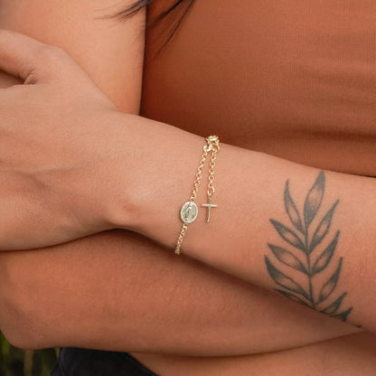 PULSERA VIRGEN MILAGROSA 16.5CM + EXTENSOR