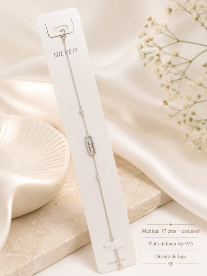 Pulsera MSK Plata ley 925 17CM + Extensor