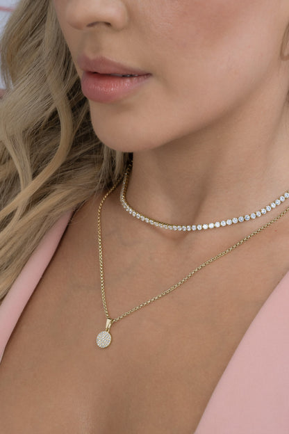 Cadena  circón tennis  Unisex 45 Cms Cristal