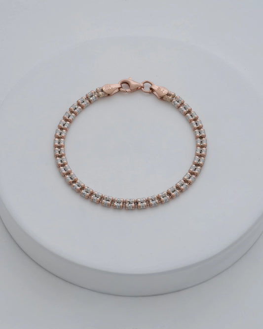 Pulsera Barril 2 Oros italiana 16 Cms