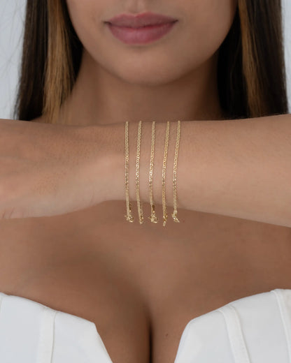 Pulsera escalerita con destellos 16.5 cm