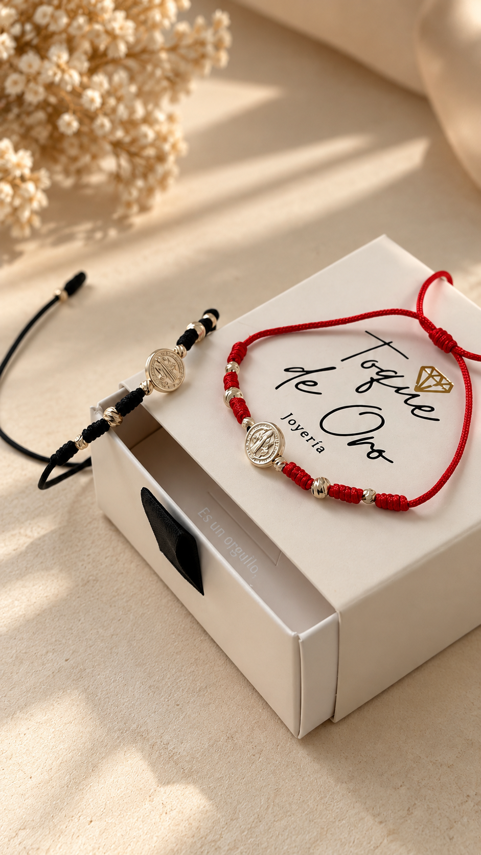 Pareja pulseras San Benito Protector