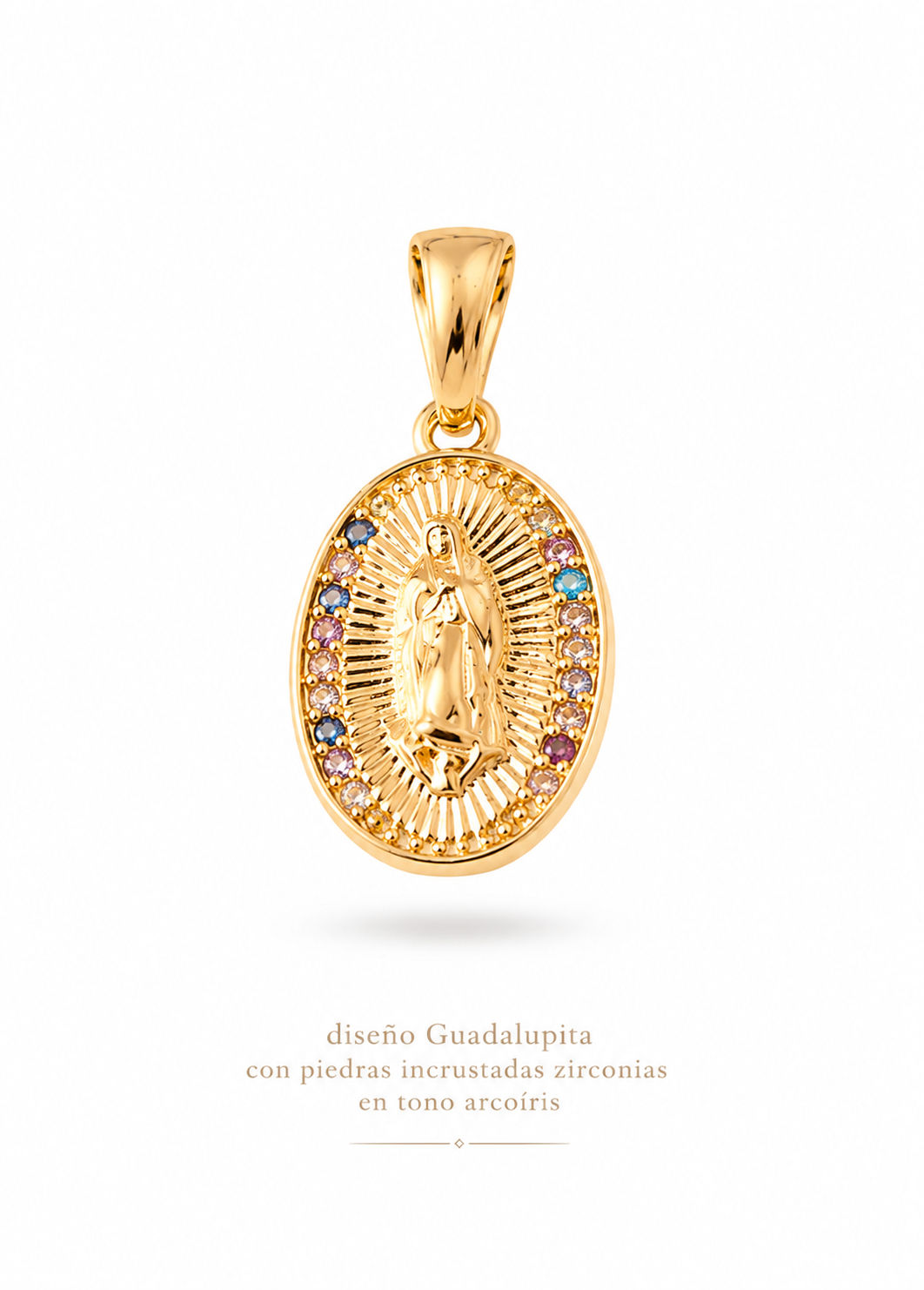 Virgen Guadalupita zirconias
