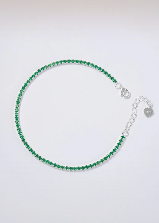 Pulsera Veneciana Verde Line 17 Cms + Ext