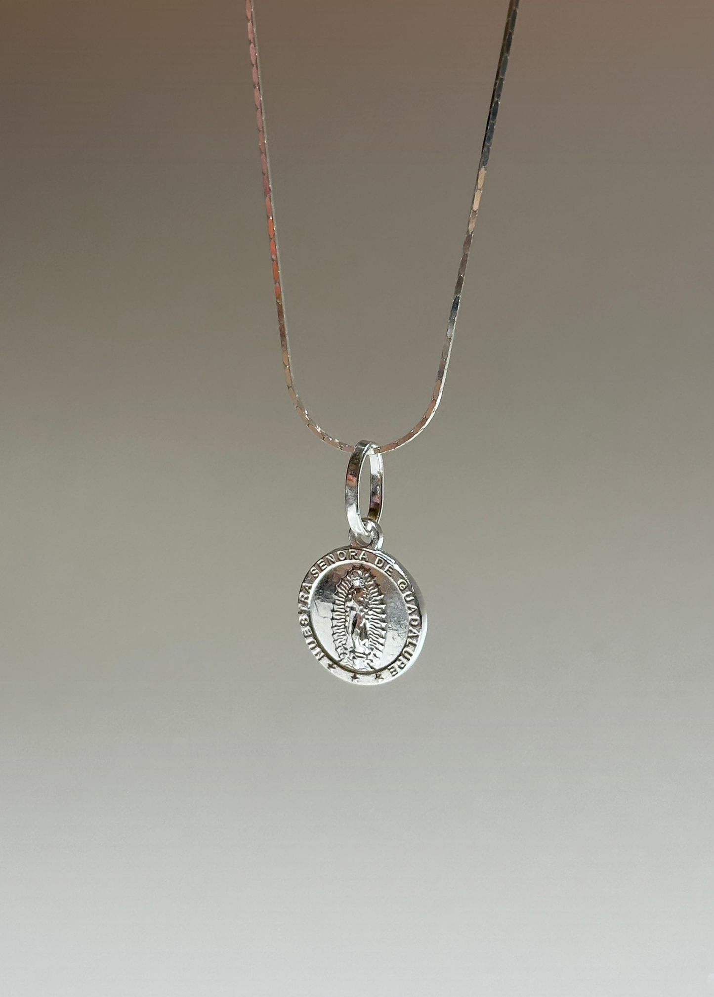 Cadena Marine 40 Cms + Dije Guadalupe