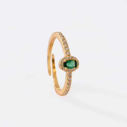 Anillo Dynasty Cristal o Verde  Ajustable