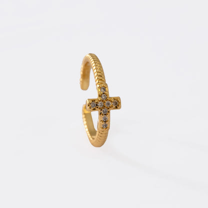Anillo Cruz Ajustable