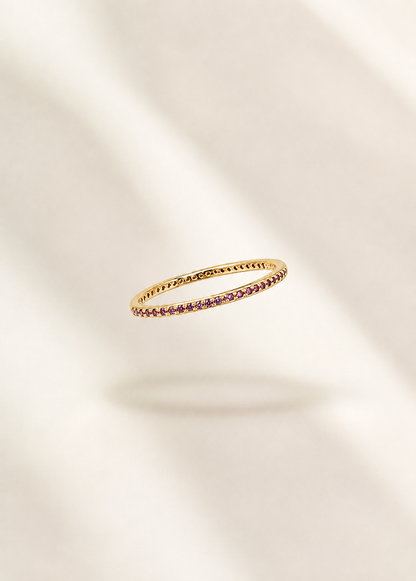 Anillo Churumbelo Full Circonias Fucsia