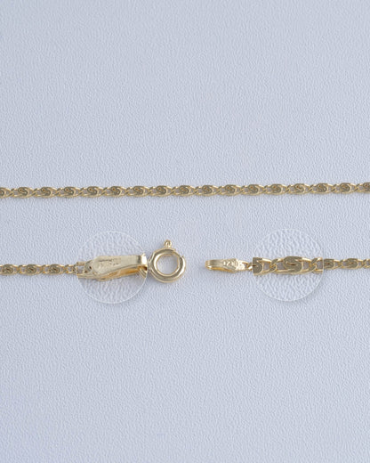 Cadena Caracol Plana 1.8 mm 45 Cms