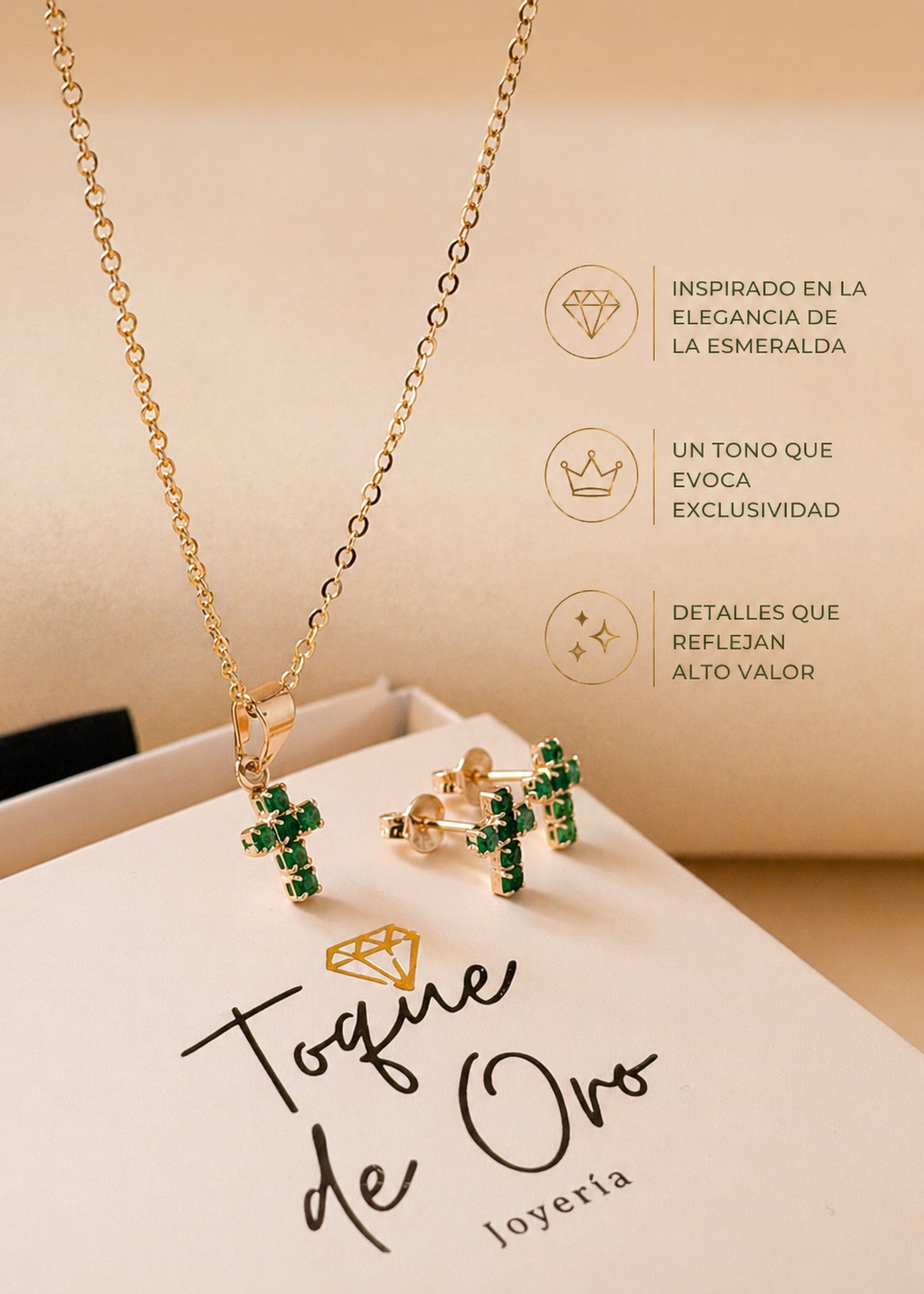 Combo Cruz Verde Esmeralda