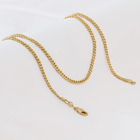 Cadena Cubana Plana 2.5 mm 65 Cms