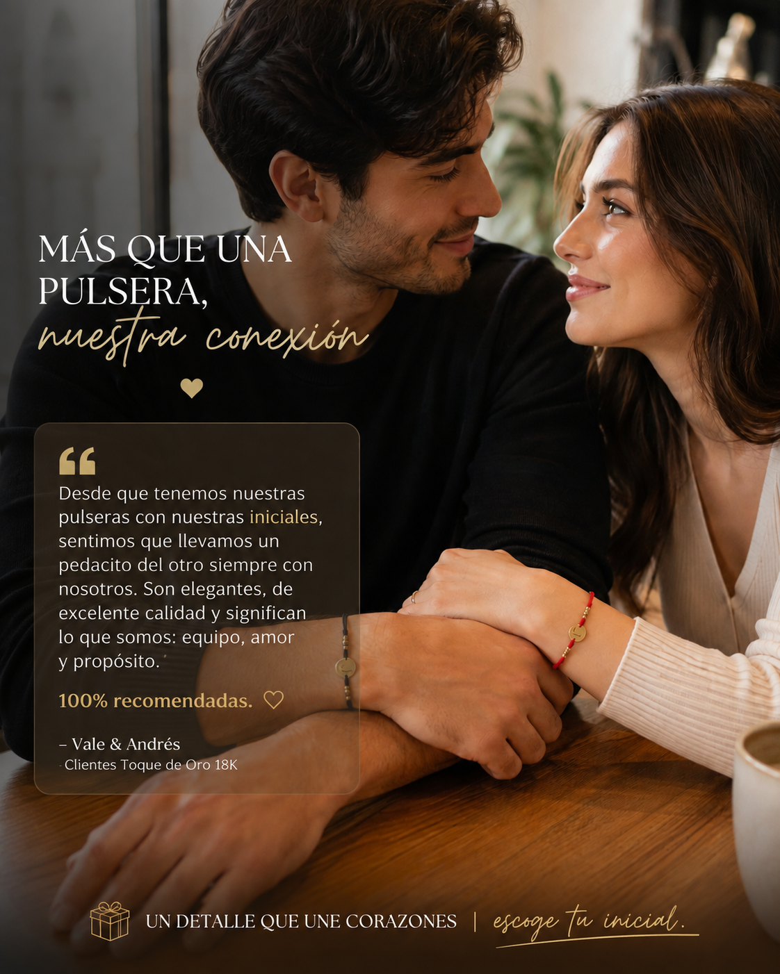Pulseras Iniciales del Corazón