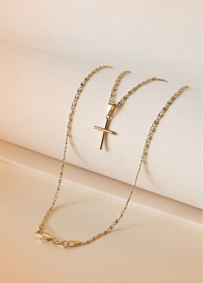 Cadena 45cms + Dije cruz lisa