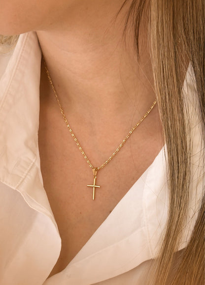 Cadena 45cms + Dije cruz lisa