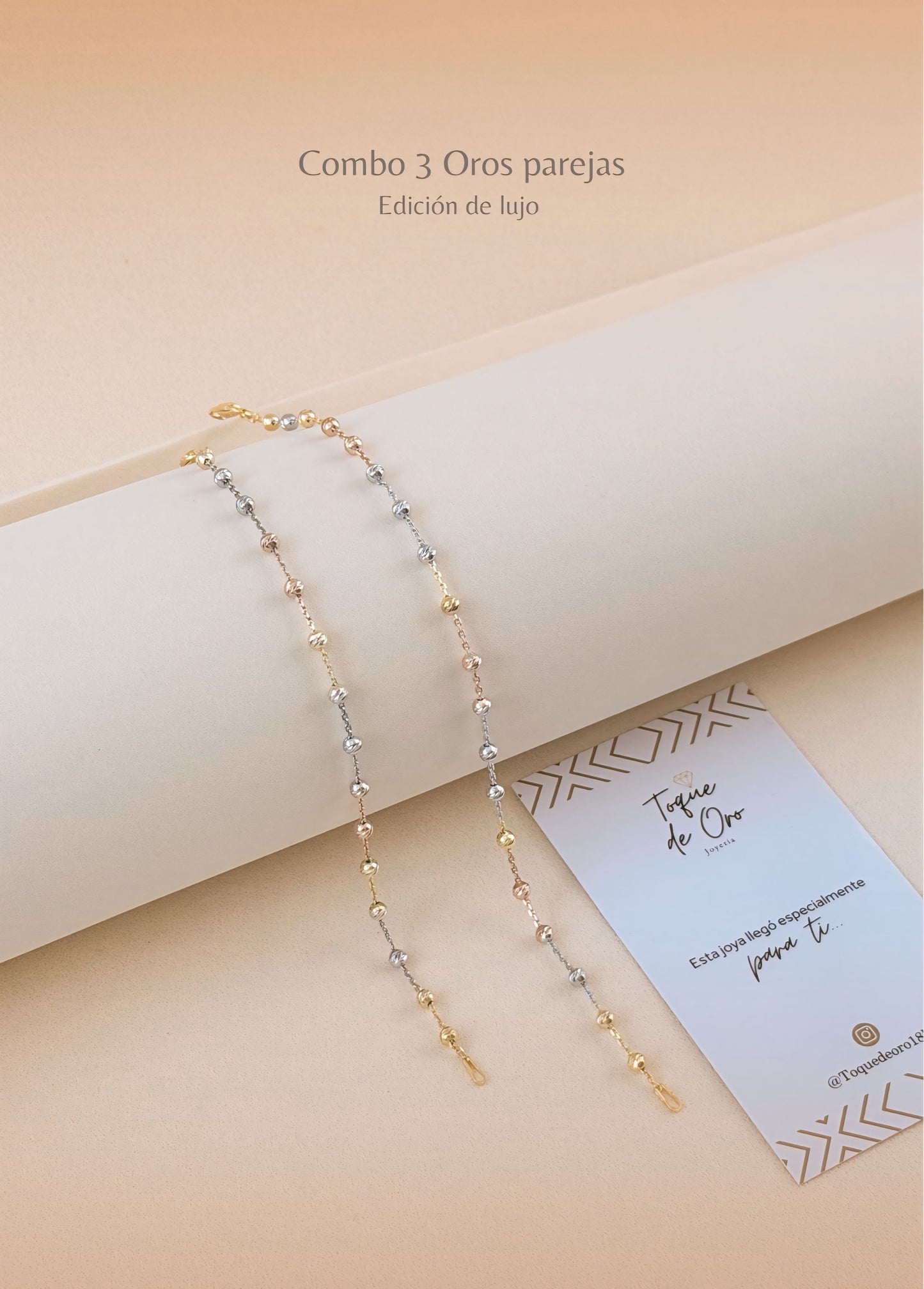 Combo Pulsera 3 Oros parejas