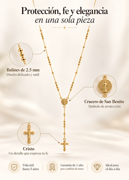 Rosario 45 cms San Benito balin 2.5 mm
