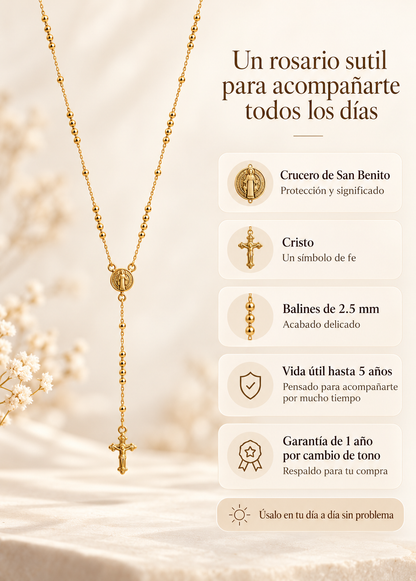 Rosario 45 cms San Benito balin 2.5 mm