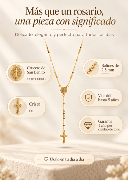 Rosario 45 cms San Benito balin 2.5 mm