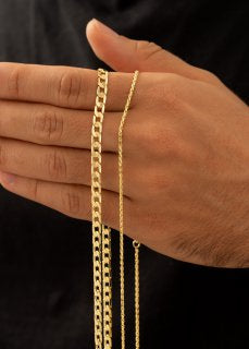 Cadena Cubana Semigruesa 5 Mm 65 Cms