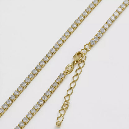 Cadena  circón tennis  Unisex 45 Cms Cristal