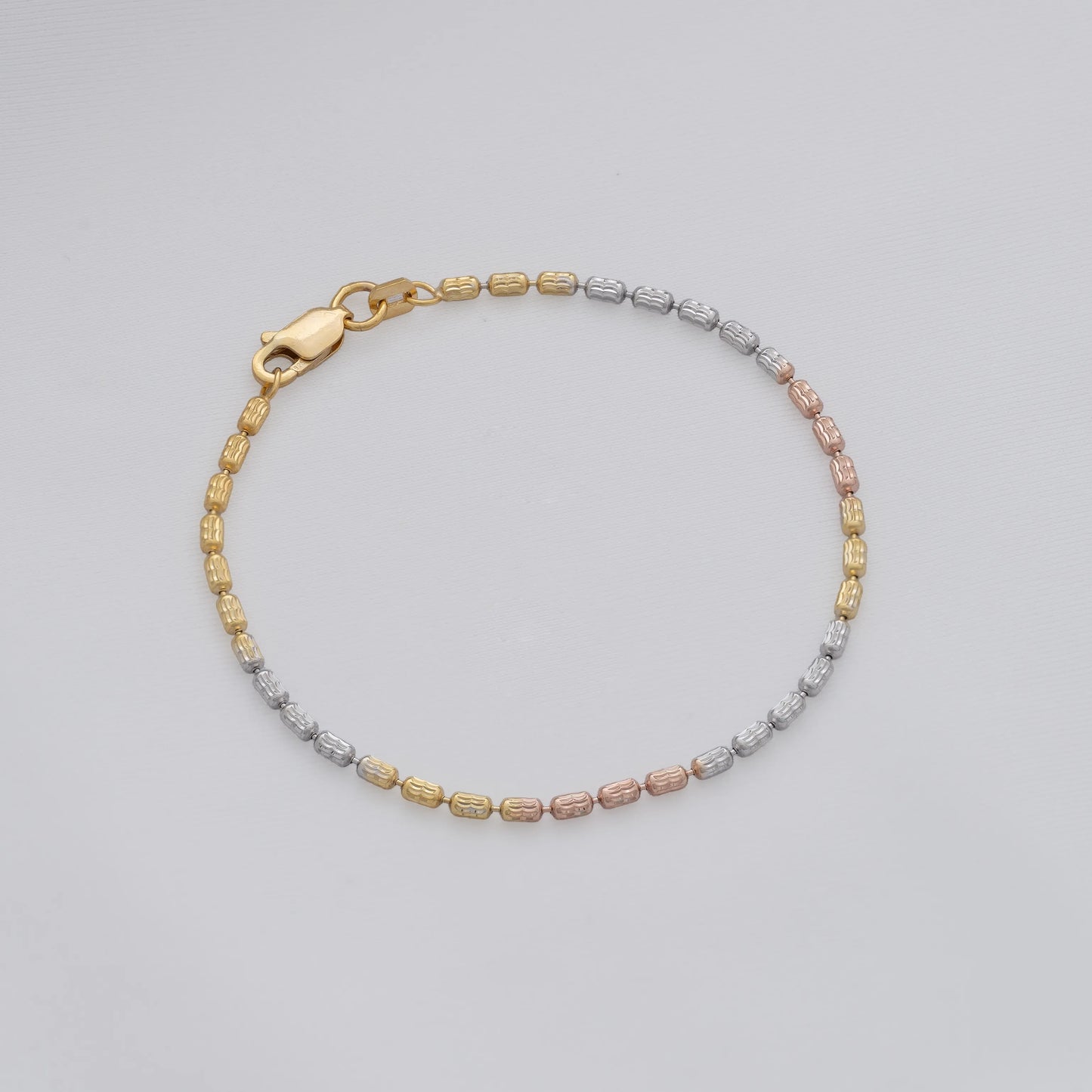 Pulsera Nova 3 oros italiana 16 Cms