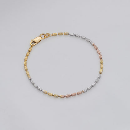 Pulsera Nova 3 oros italiana 16 Cms