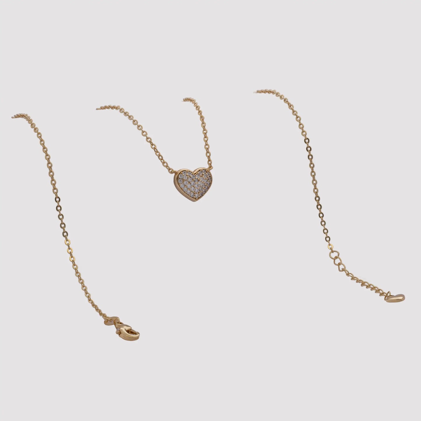 Gargantilla Ajustable Corazon Diamantado 12 mm 45 Cms