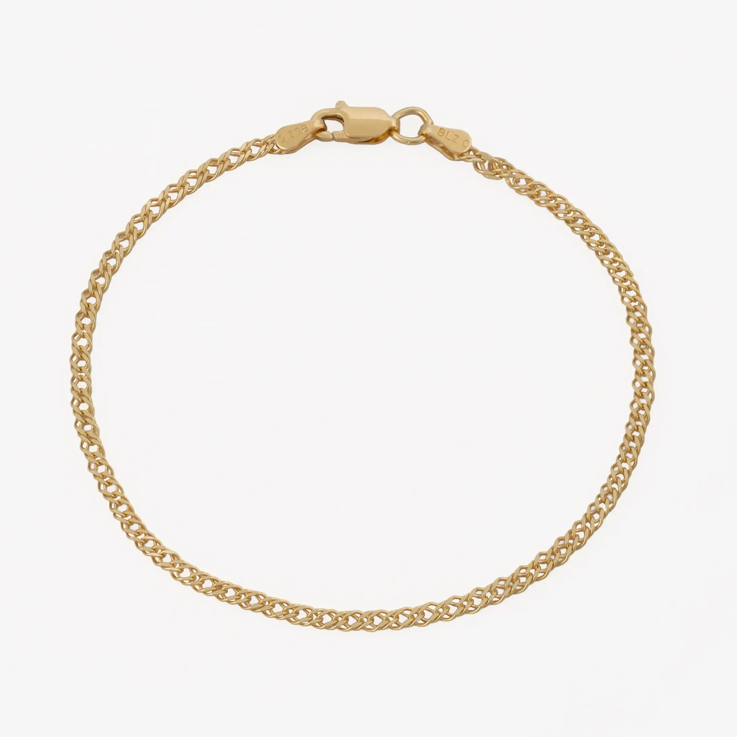 Pulsera Cubana Cruzada 2,4 mm 19.5 Cm