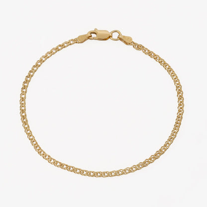 Pulsera Cubana Cruzada 2,4 mm 19.5 Cm