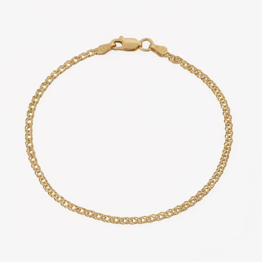 Pulsera Cubana Cruzada 2,4 mm 19.5 Cm