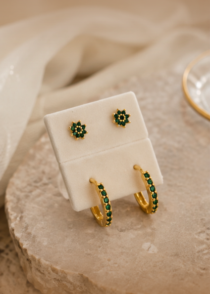 Combo candongas + Aretes flor