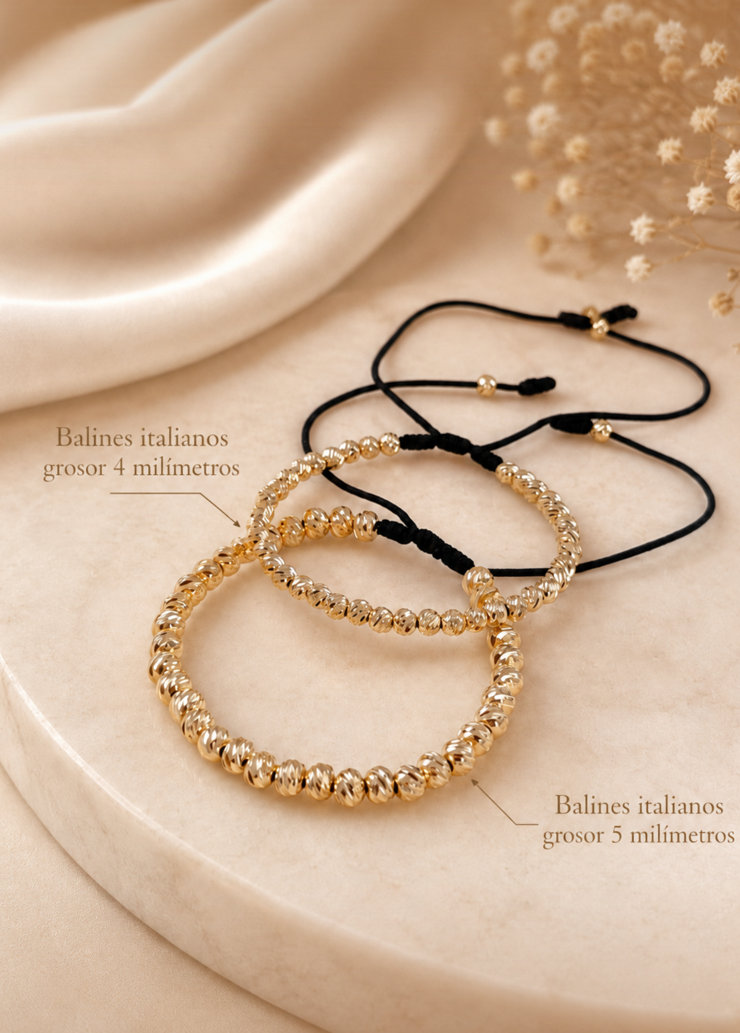 Combo x 2 Pulseras balin italiano