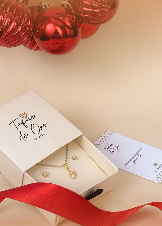 Combo De Amor Corazon Circonias