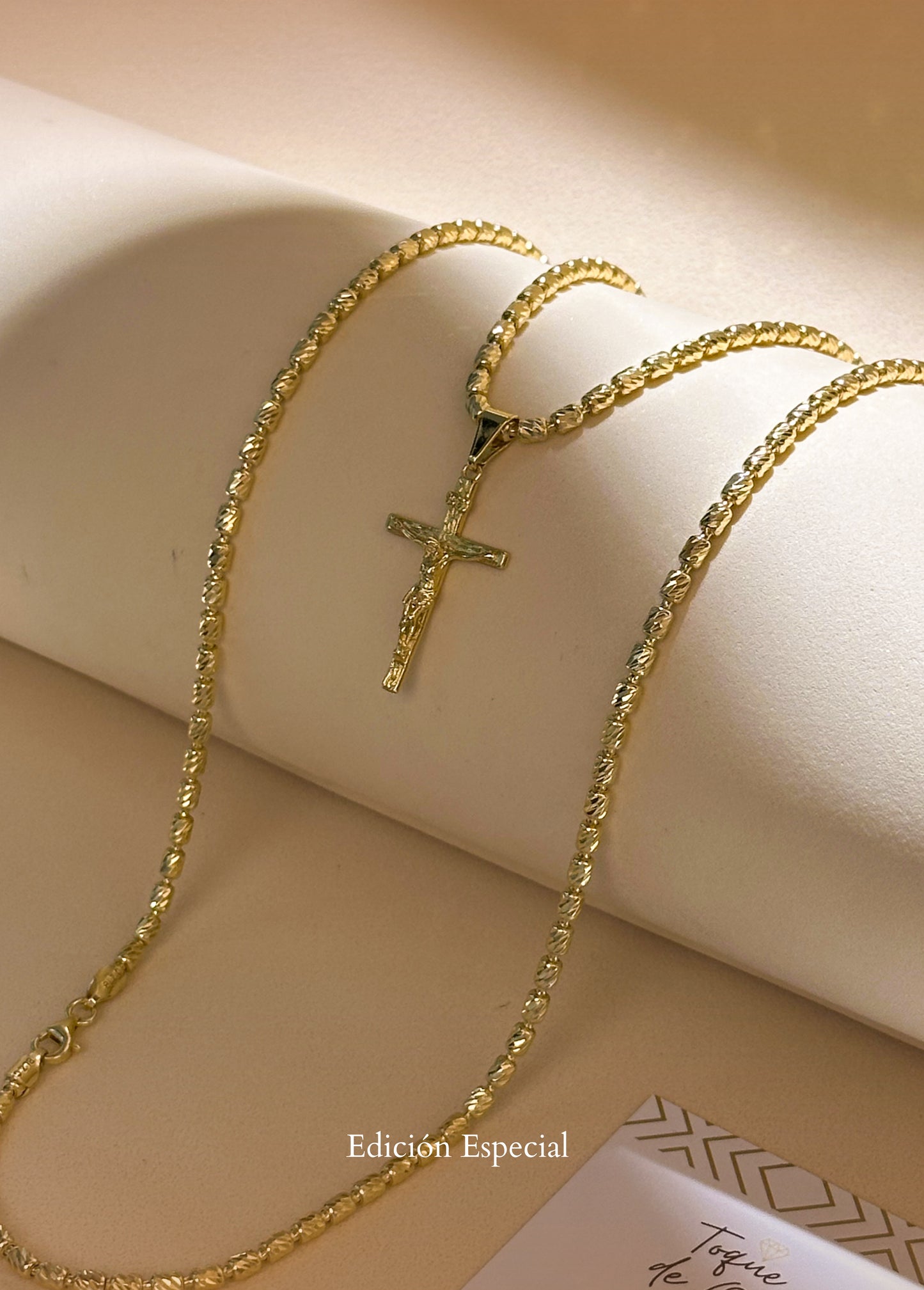 Combo Premium Cadena Barril 65 Cms  + Cristo