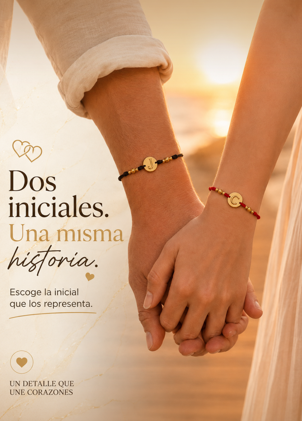 Pulseras Iniciales del Corazón