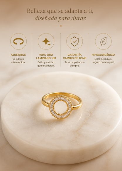 Anillo Ajustable Aro Cristalino