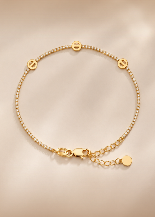 Pulsera Tennis Circonias cartier 17 cm + extensor