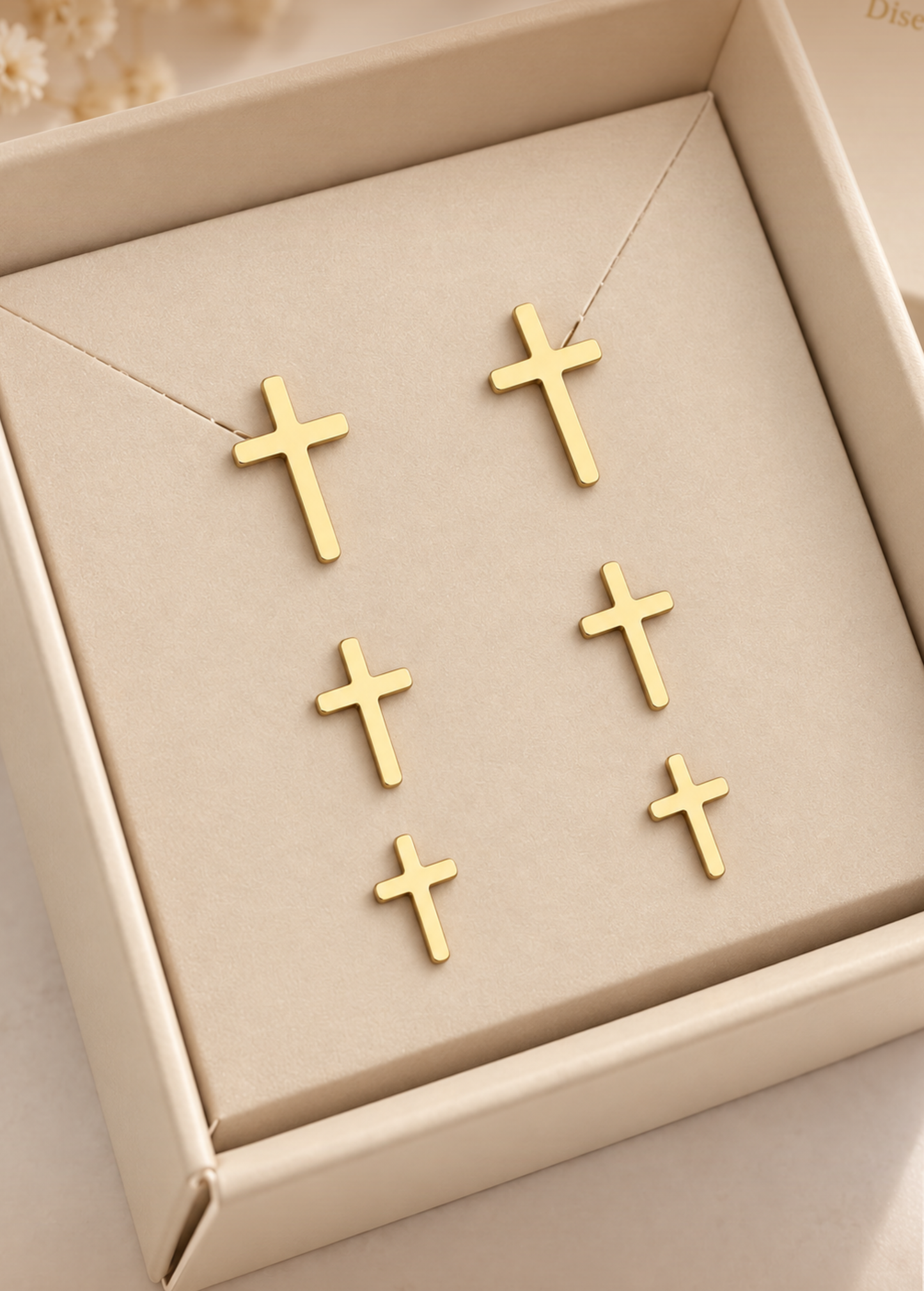 Trio Aretes Cruz X 3